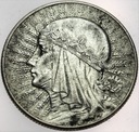 5 zł złotych 1933 Głowa kobiety Polonia SREBROO