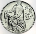 5 zł pięć złotych z Rybakiem 1974 Rybak