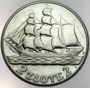 2 złote 1936 Żaglowiec Żaglówka Statek SREBRO
