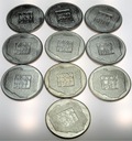 LOT 10 x 200 zł 1974 XXX lat PRL INWESTYCJA SREBRO