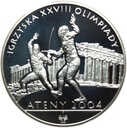 10 zł złotych 2004 Ateny Szermierka