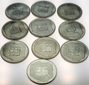 LOT 10 x 200 zł 1974 XXX lat PRL INWESTYCJA SREBRO