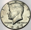 USA 1/2 Dolara Half Dollar 1967 Kennedy SREBRO