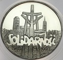 100000 zł złotych 1990 Solidarność TYP A SREBRO