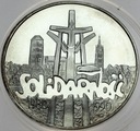 100000 zł złotych 1990 Solidarność TYP A SREBRO