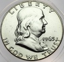 USA 1/2 dolara 1963 Half Dollar Franklin SREBRO