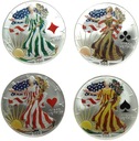 USA 4x 1 dolar 2006 One Silver Dollar SREBRO KOLOR
