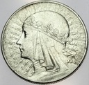10 zł złotych 1933 Głowa kobiety Polonia SREBRO
