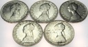 Włochy LOT 5 x 500 Lirów INWESTYCJA SREBRO