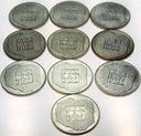 LOT 10 x 200 zł 1974 XXX lat PRL INWESTYCJA SREBRO