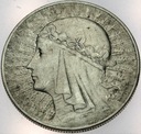 10 zł złotych 1933 Głowa kobiety Polonia SREBRO