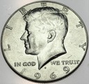 USA 1/2 Dolara Half Dollar 1969 Kennedy SREBRO