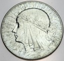 5 zł złotych 1933 Głowa kobiety Polonia SREBRO
