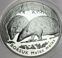 20 zł złotych 2011 Borsuk