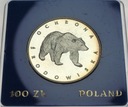 100 zł złotych 1983 Niedźwiedź Ochrona Środowiska