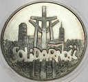 100000 zł złotych 1990 Solidarność TYP A SREBRO