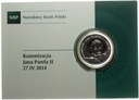 10 zł złotych 2014 Kanonizacja Jana Pawła II