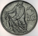 5 zł pięć złotych z Rybakiem 1974 Rybak