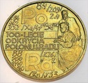 2 zł złote 1998 Skłodowska Polon i rad