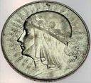 5 zł złotych 1934 Głowa kobiety Polonia SREBRO