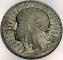 5 zł złotych 1934 Głowa kobiety Polonia SREBRO