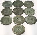 LOT 10 x 200 zł 1974 XXX lat PRL INWESTYCJA SREBRO