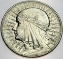 5 zł złotych 1933 Głowa kobiety Polonia SREBRO