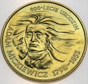2 zł złote 1998 Adam Mickiewicz