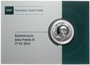 10 zł złotych 2014 Kanonizacja Jana Pawła II