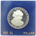 100 zł złotych 1975 Helena Modrzejewska SREBRO