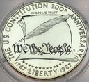 USA 1 Dolar 1987 Konstytucja 200 lat SREBRO