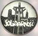 100000 zł złotych 1990 Solidarność TYP A SREBRO
