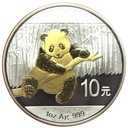 2014, 1 oz uncja srebra 10 juanów Panda