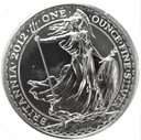 Anglia 1 Dollar 2012 Britania 1 uncja SREBRO