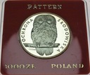 PRÓBA 1000 zł złotych 1986 Ag, Sowa RZADKA
