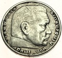 Niemcy 5 Marek 1936 Hindenburg SREBRO