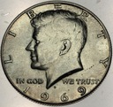 USA 1/2 Dolara Half Dollar 1969 Kennedy SREBRO