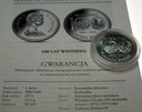 Kanada 1 dolar 1975 100 lat Winnipeg SREBRO