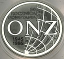 20 zł złotych 1995 ONZ 50 rocznica powstania