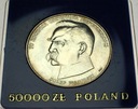 50000 złotych 1988 Piłsudski Niepodległość SREBRO