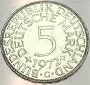 Niemcy 5 Marek, Mark 1972 SREBRO