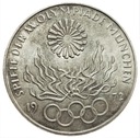 Niemcy 10 marek 1972 Monachium znicz SREBRO