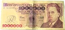 1993 1000000 zł złotych Reymont, seria A