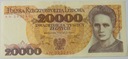 1989 20000 20.000 zł złotych Skłodowska seria AN
