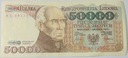 1989 50000 zł złotych Staszic seria AC