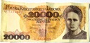 1989 20000 20.000 zł złotych Skłodowska seria G