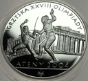 10 zł złotych 2004 Ateny Szermierka