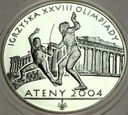 10 zł złotych 2004 Ateny Szermierka