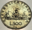 Włochy 500 Lirów SREBRO