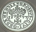 Replika 1 grosz Gdański 1577 SREBRO